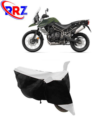 RRZ Waterproof Two Wheeler Cover for Triumph(Tiger 800 XCA, Black, White)