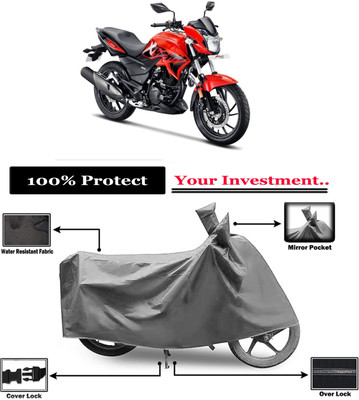 Amexride Two Wheeler Cover for Hero(Xtreme 200R, Grey)
