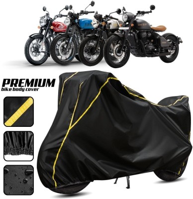 Car Styling Waterproof Two Wheeler Cover for Royal Enfield(Bullet, Black, Yellow)