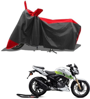 PAGORA Waterproof Two Wheeler Cover for TVS(Apache RTR 200 Fi E100, Red, Black)