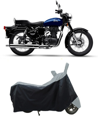 Coxtor Waterproof Two Wheeler Cover for Royal Enfield(Bullet 350 New BS6, Grey)