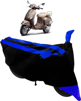 MWBB Waterproof Two Wheeler Cover for Piaggio(Vespa VXL, Black, Blue)