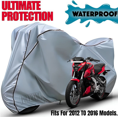POLYMAXX Waterproof Two Wheeler Cover for Bajaj(Pulsar 160 NS DTS-i, Silver, Black)