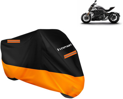 Horseyaart Waterproof Two Wheeler Cover for Ducati(Diavel, Orange)