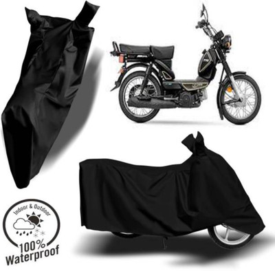 RAAMKM Waterproof Two Wheeler Cover for Hero, Honda, Royal Enfield, TVS(Sport KS BS6, Black)