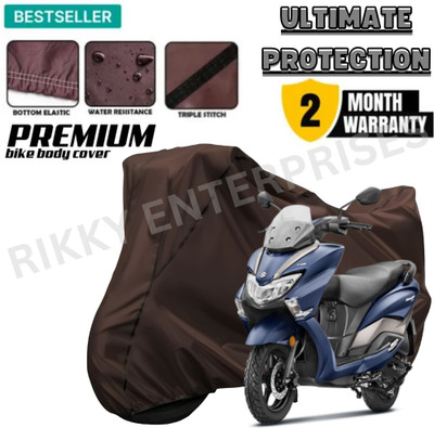 Shiv Kanha Waterproof Two Wheeler Cover for Suzuki(Burgman Street, Brown, Black)