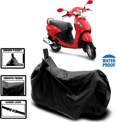 HWSXQAE Waterproof Two Wheeler Cover for Universal For Bike(Pleasure, Black)