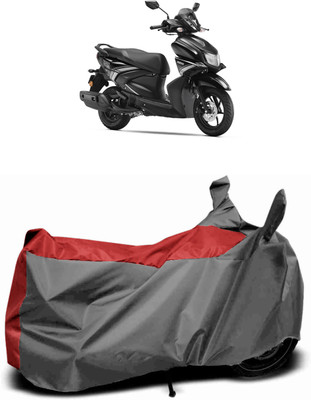 Mdstar Waterproof Two Wheeler Cover for Yamaha(Ray ZR, Red, Grey)