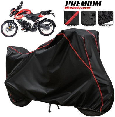 AUTOCAD Waterproof Two Wheeler Cover for Bajaj(Pulsar 200NS FI, Black, Red, Multicolor)