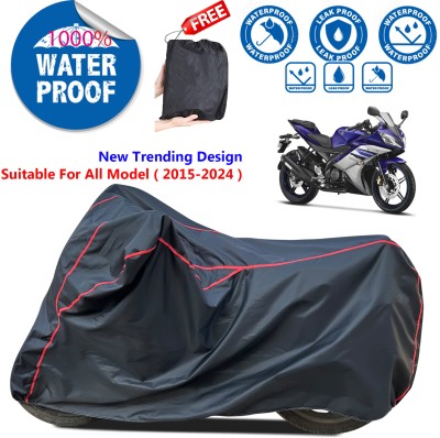 AutoGalaxy Waterproof Two Wheeler Cover for Yamaha(YZF-R15 V2, Black)