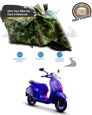 Furious3D Waterproof Two Wheeler Cover for Bajaj(Chetak, Multicolor)