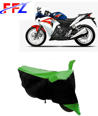 FFZ Two Wheeler Cover for Honda(CBR 250R, Black, Green)