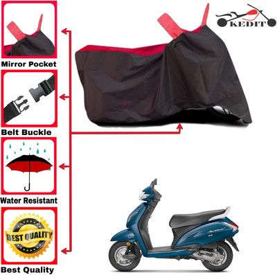 AASHTIK MART Two Wheeler Cover for Honda(Activa 4G, Red, Black)