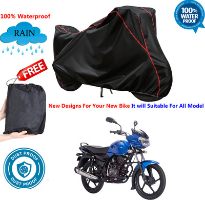 OliverX Waterproof Two Wheeler Cover for Bajaj(Discover 100 DTS-i, Black)
