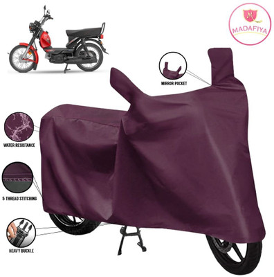 MADAFIYA Waterproof Two Wheeler Cover for TVS(XL 100 Comfort BS6, Maroon)