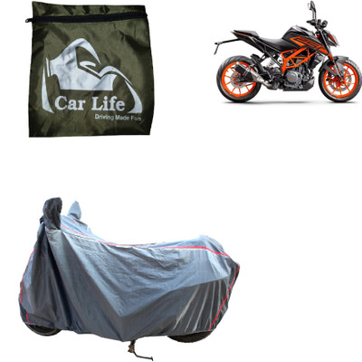 Car Life Waterproof Two Wheeler Cover for KTM(250 Duke, Silver)