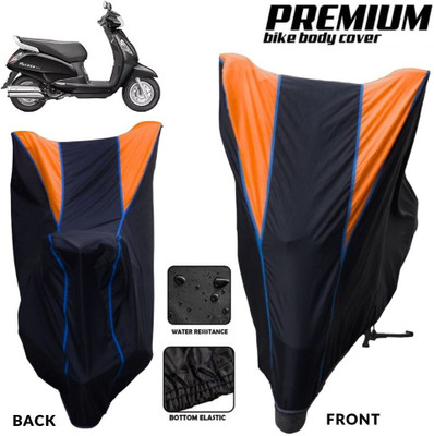 MADAFIYA Two Wheeler Cover for Suzuki(New Access 125, Black, Orange, Blue)