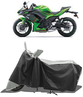 GROFATIK Two Wheeler Cover for Kawasaki(Ninja 650, Grey)