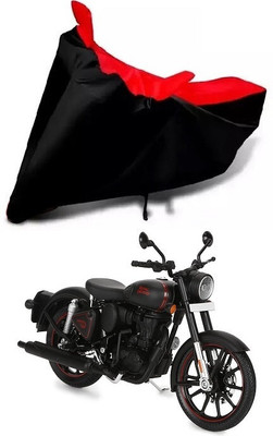 DeepShakshi AUTOMOTIVE Waterproof Two Wheeler Cover for Royal Enfield(Classic Stealth Black, Red, Black)