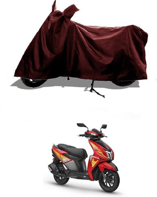 KEDIT Two Wheeler Cover for TVS(Ntorq 125, Maroon)