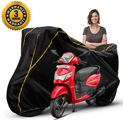 KroniX Waterproof Two Wheeler Cover for Hero(Pleasure, Black, Yellow)