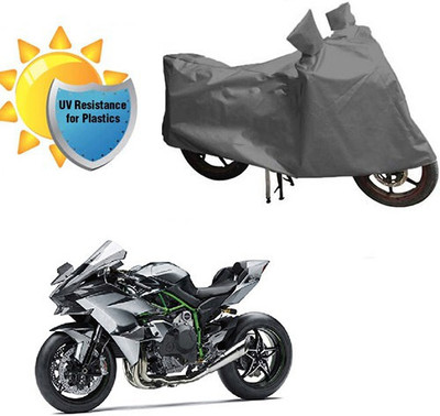 DeepShakshi AUTOMOTIVE Waterproof Two Wheeler Cover for Kawasaki(Ninja, Grey)
