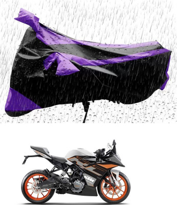 RONISH Waterproof Two Wheeler Cover for KTM(RC 125, Purple, Black)