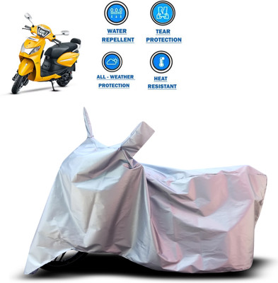 CODOKI Waterproof Two Wheeler Cover for Hero(Pleasure, Silver)