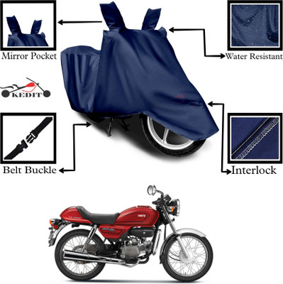 KEDIT Two Wheeler Cover for Hero(Splendor Pro Classic, Blue)