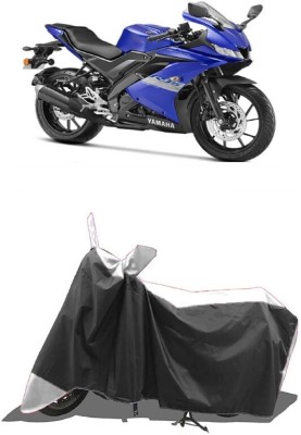 SUGASHRI Waterproof Two Wheeler Cover for Yamaha(R15S, White, Black)