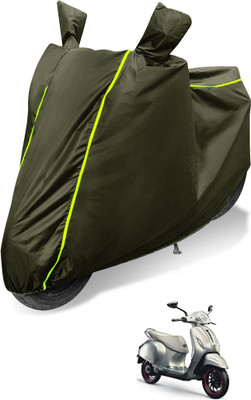 Auto Hub Waterproof Two Wheeler Cover for Bajaj(New Chetak, Green)