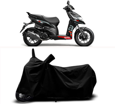 RABABLI Waterproof Two Wheeler Cover for Aprilia(Scooty, Black)
