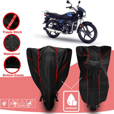 DeepShakshi AUTOMOTIVE Waterproof Two Wheeler Cover for Hero(Splendor Pro Classic, Red, Black)