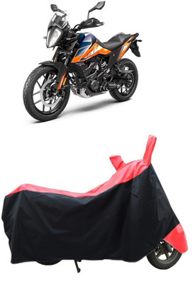 CRONEX Waterproof Two Wheeler Cover for KTM(390 Adventure, Black, Red)