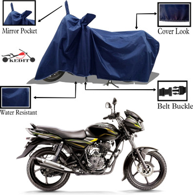 KEDIT Two Wheeler Cover for Bajaj(Discover 100 DTS-i, Blue)