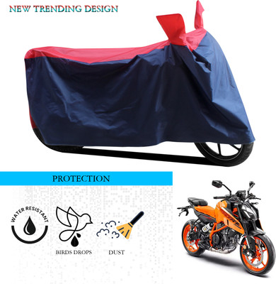 ANTHUB Waterproof Two Wheeler Cover for KTM(Duke 390, Black, Red)