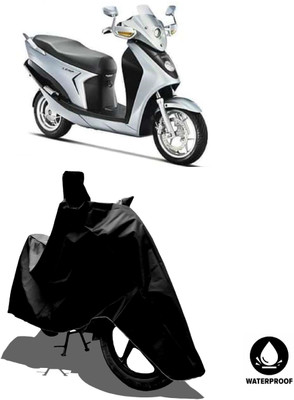 Amexride Waterproof Two Wheeler Cover for Hero(Leap Hybrid SES, Black)