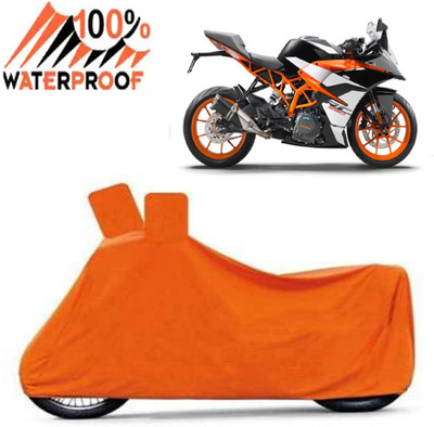 ROYAL AUTO MART Waterproof Two Wheeler Cover for KTM(RC 390, Orange)