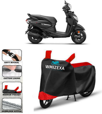 WMIZEXA Two Wheeler Cover for Hero(Pleasure+ 110, Red, Black)