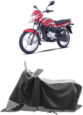 GROFATIK Two Wheeler Cover for Bajaj(Platina 100 BS6, Grey)