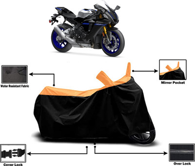Amexride Two Wheeler Cover for Yamaha(YZF R1 M BS6, Orange)
