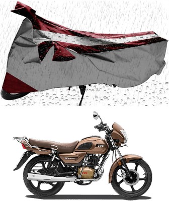 Ascension Two Wheeler Cover for TVS(Radeon, Silver, Maroon)