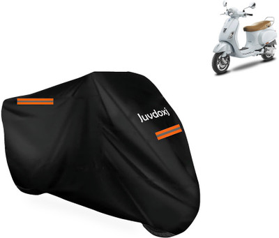 Juvdoxj Waterproof Two Wheeler Cover for Vespa(Vespa VXL 125, Black)