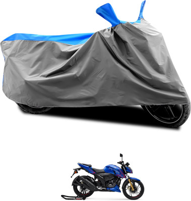 CODOKI Waterproof Two Wheeler Cover for TVS(Apache RTR 200, Grey, Blue)
