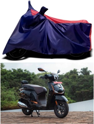 RAQTRO Two Wheeler Cover for Hero(Destini 125, Blue, Red)