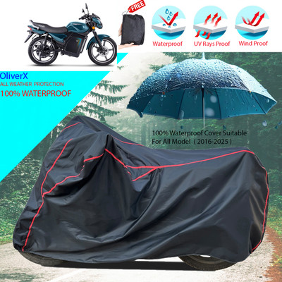 OliverX Waterproof Two Wheeler Cover for PURE EV(Black)