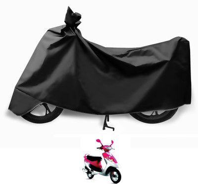 MOCKHE Two Wheeler Cover for TVS(Scooty Pep Plus, Black)