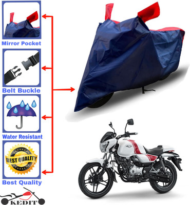 KEDIT Two Wheeler Cover for Bajaj(V15, Red, Blue)