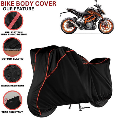 kerwa Waterproof Two Wheeler Cover for KTM(250 Duke, Black, Red)