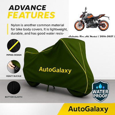 AutoGalaxy Waterproof Two Wheeler Cover for KTM(200 Duke BS6, Green)
